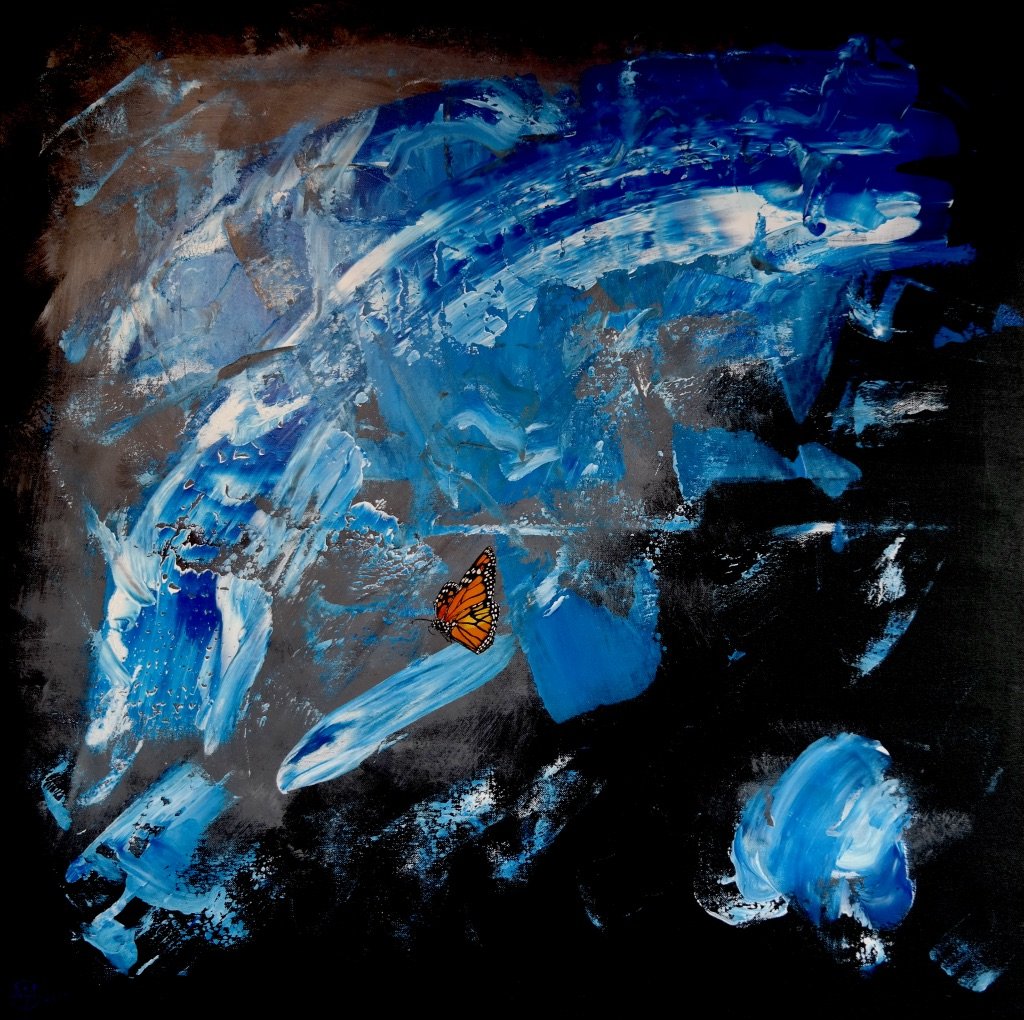 Floating 80 x 80cm 2016 SOLD